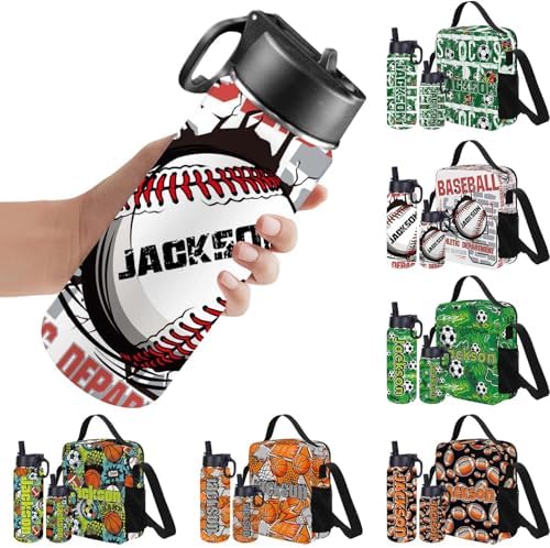 Personalized Insulated Water Bottle with Name-Custom Soccer Football…