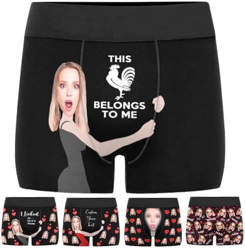 Funny Custom Boxers for Men with Photo, Boxers with Face on Them