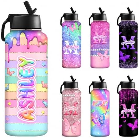 Custom Water Bottle Personalized Water Bottles for Kids Stainless Steel…