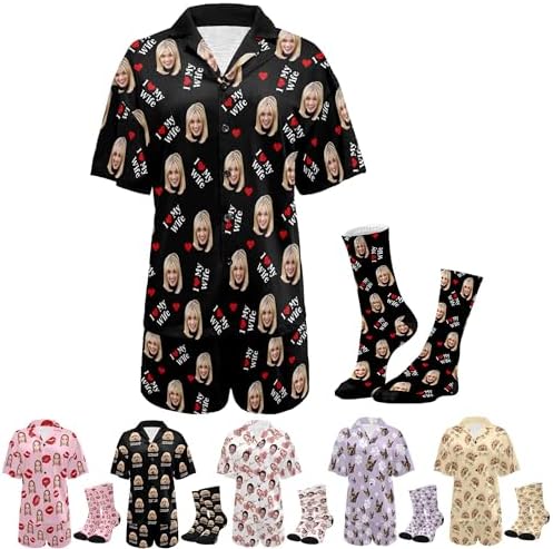 Personalized Pajamas Custom Face Pajama Suit with Faces on Them…