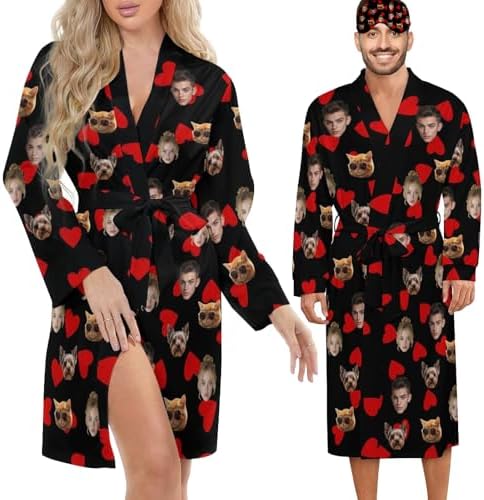 Custom Robes For Women Men With Faces, Personalized Robes With Photos