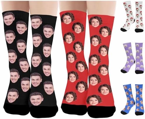 Custom Face Socks with Photo Novelty Crew Socks