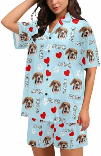 Custom Pajamas With Pet Faces Personalized Pajamas For Women Customized…