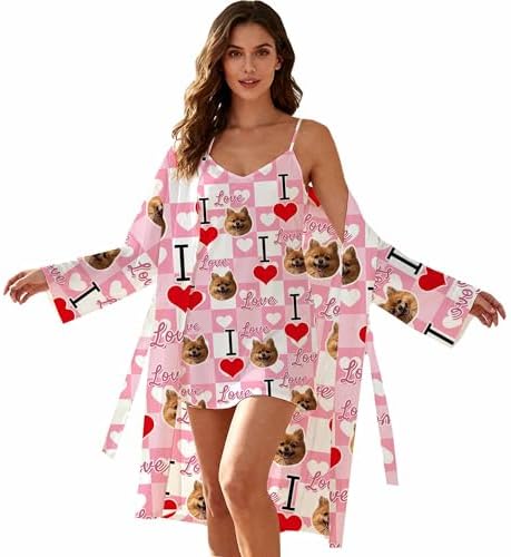 Custom Robe for Women Personalized Towel Bathrobe Dressing Gown…