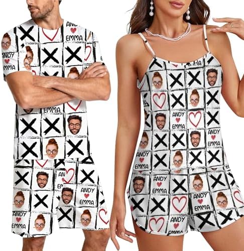 Custom Pajamas Sets for Men Women Personalized Funny Pajamas with Photo…