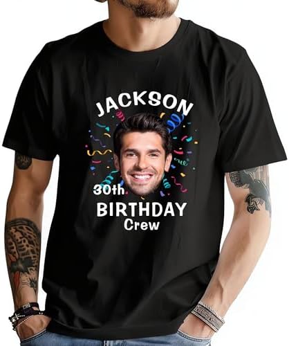 Personalized Photo Name Birthday T-Shirt