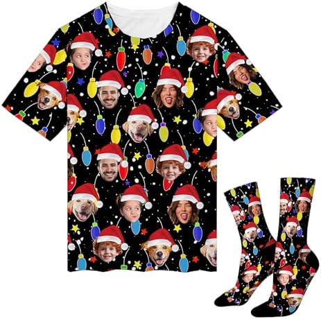 Custom Christmas T Shirts for Men Women Make My Own Personalized Photo…