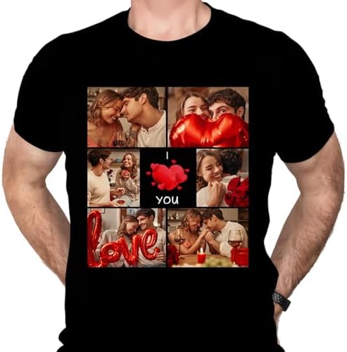 Custom T Shirts with Photos for Mom Dad Boyfriend Girlfriend (6 Photos)