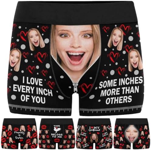 Funny Custom Boxers With Faces, Custom Underwear For Men