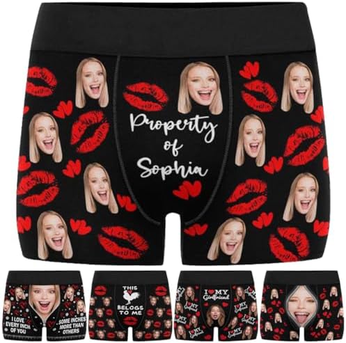 Custom Faces Boxers For Men, Funny Custom Underwear For Men