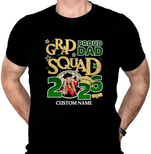 Custom T-Shirts with Photo Personalized Grad Tee