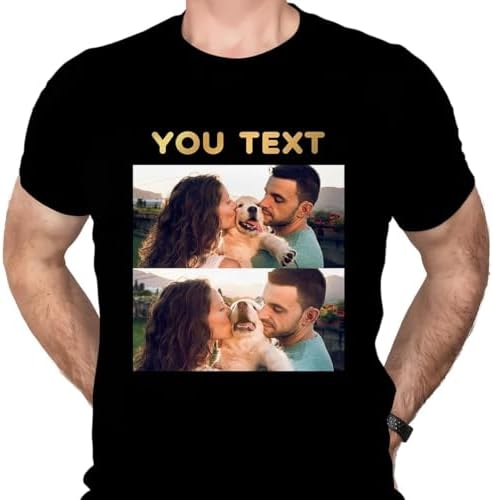 Custom T Shirts with Photos for Mom Dad Boyfriend Girlfriend (2 Photos)