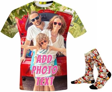 Custom T Shirts for Men Women, Customized Photo&Text T Shirts