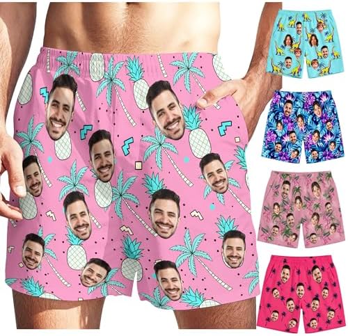 Custom Swim Trunks for Men, Personalized Photo Swim Shorts