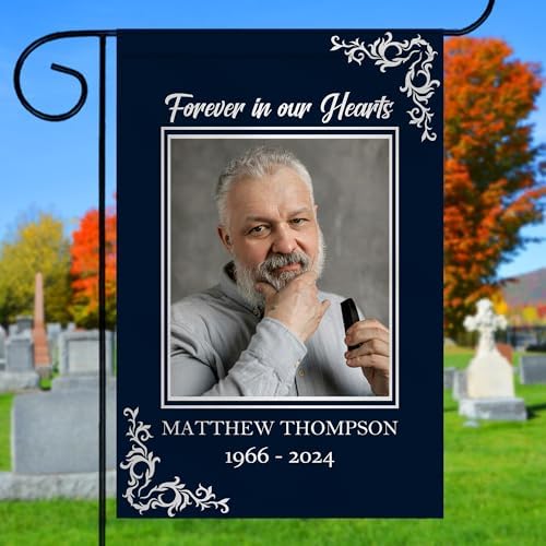 Custom Memorial Flag-Personalized Garden Flags Banners in Loving Memory…