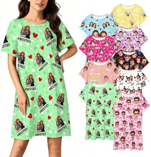 Custom Nightgowns with Faces/Photo Personalized Funny Moo Moos For Women…