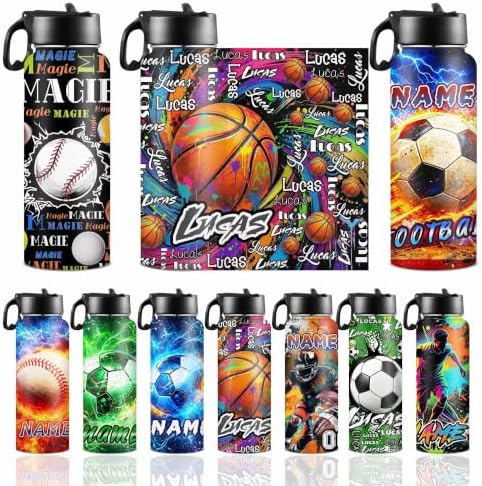Personalized Soccer Water Bottle with Boys' Name Custom 12 18oz Funny…