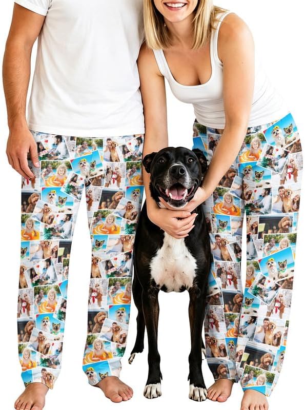 Custom Pajama Pants for Men Women Personalized Pjs Pants with Picture…