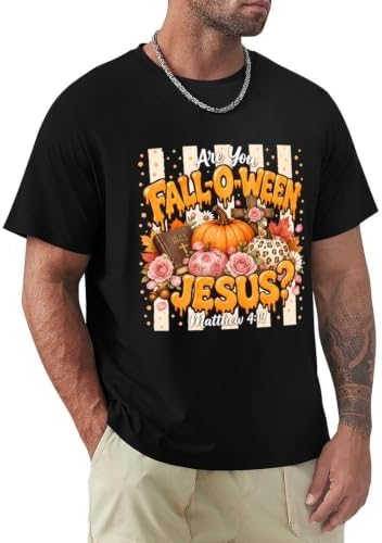 are You Fall-O-Ween Jesus Halloween T-Shirt (Black 01)