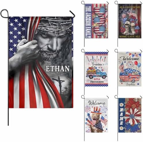 Custom 4th of July Garden Flag Personalized American Flagg Independence…