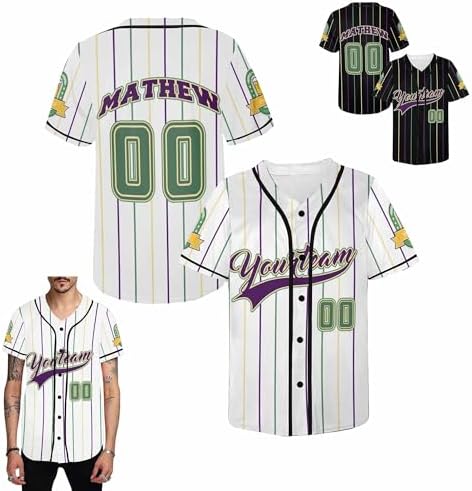 Custom Baseball Jersey for Men Personalized Baseball Shirts Design…