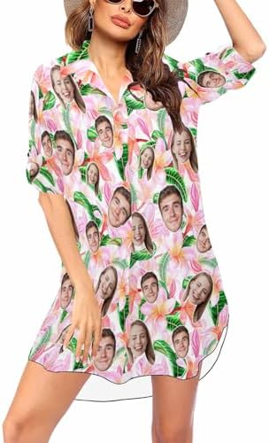 Custom Bathing Suit Cover Up with Face Personalized Face Bikini Swimsuit…