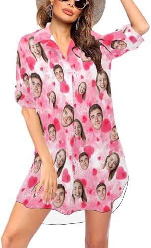 Custom Bathing Suit Cover Up with Face Personalized Photo Bikini…