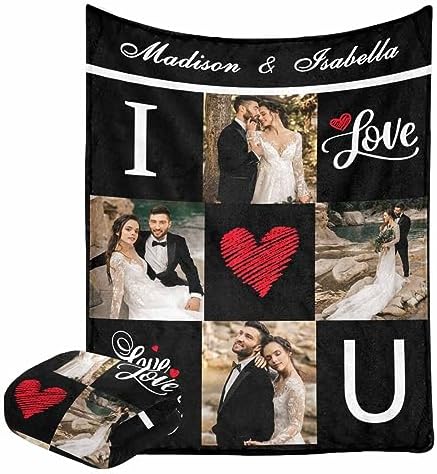 Custom Blanket with Photo Personalized Picture Blanket I Love You…