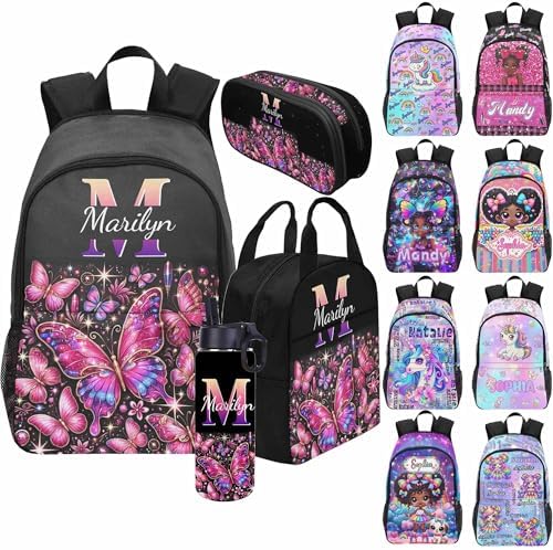 Custom Butterfly Backpack for Girls Personalized Kids Backpack Daypacks…