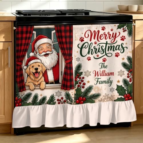 Custom Christmas Kitchen Oven Skirt