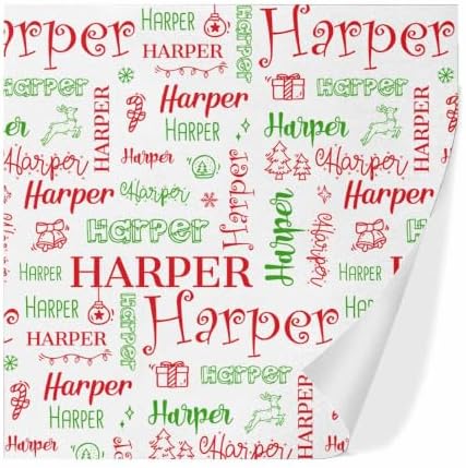 Custom Christmas Wrapping Paper with Name 58 x 23 inch