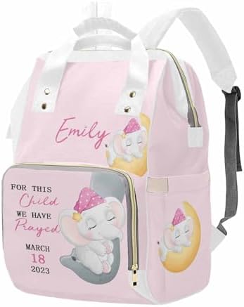 Custom Cute Mommy Nursing Backpack with Name for Mom Dad