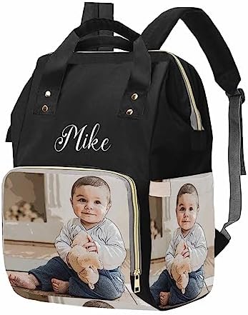 Custom Diaper Bag with Name for Mom Dad