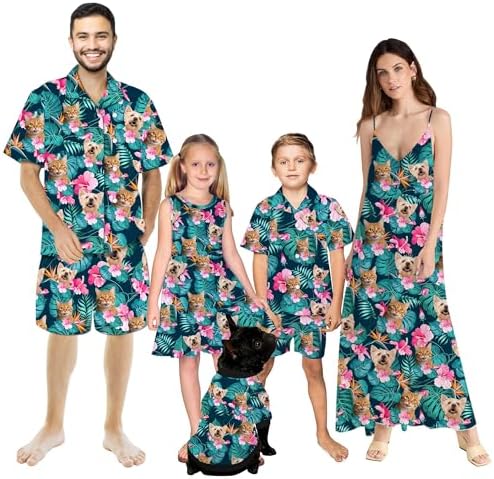Custom Face Family Hawaiian Sets Personalized Couples Matching Tropical…