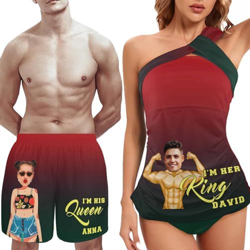 Custom Face Matching Swimsuit for Couple