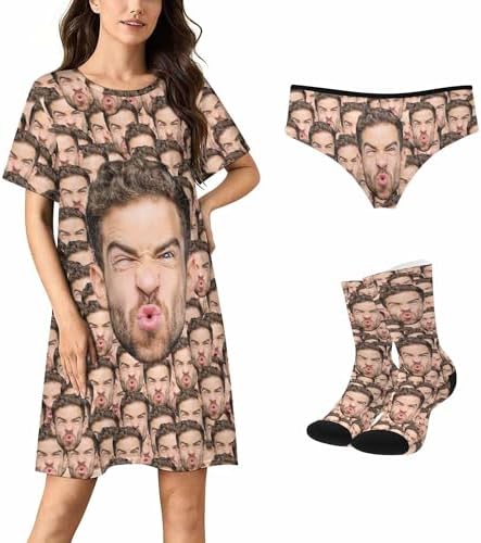 Custom Face Nightgown Personalized Pajamas for Women Customized Funny…