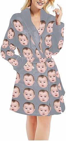 Custom Face Robe for Women Long Sleeve Night Robe Personalized Photo…