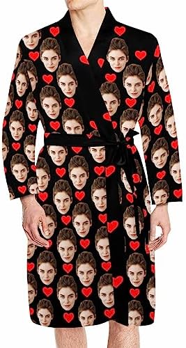 Custom Face Shawl Robe, Funny Personalized Photo Kimono Robe