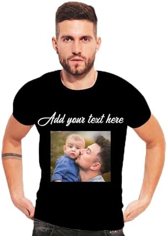 Custom Face T Shirt for Men with Picture Photo Text Design Your Own…