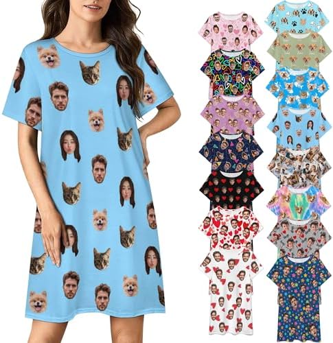 Custom Faces Nightgowns Valentine's Day