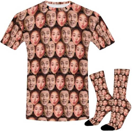 Custom Faces T Shirts, Personalized T-Shirt for Men Women