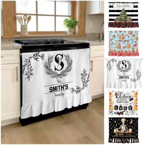 Custom Farmhouse Oven Skirt Curtain Personalized Dishwasher Skirts…