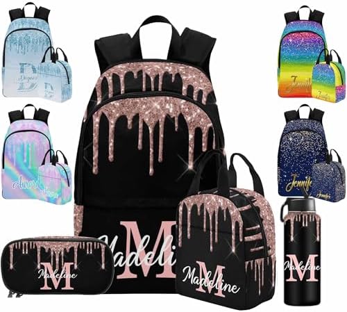 Custom Girls Backpack with Name Shining Personalized Elementary Bookbag…