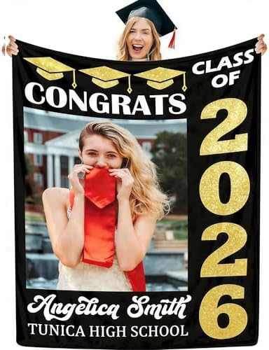 Custom Graduate Blanket with Photo Collage Personalized Picture Blanket…