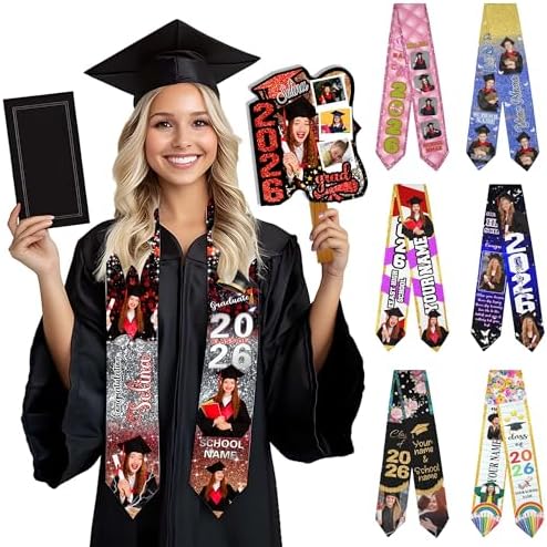 Custom Graduation Stole Sash Class of 2026 Personalized Nursing Country…