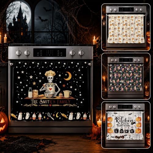 Custom Halloween Oven Curtain Personalized Funny Book Lover Ghost…