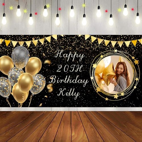 Custom Happy Birthday Banner Personalized Banners and Signs with Photo…