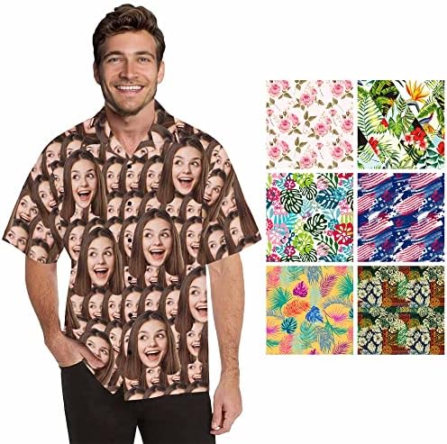 Custom Hawaiian Shirt with Face for Men Funny Design Your Own (Design 12)