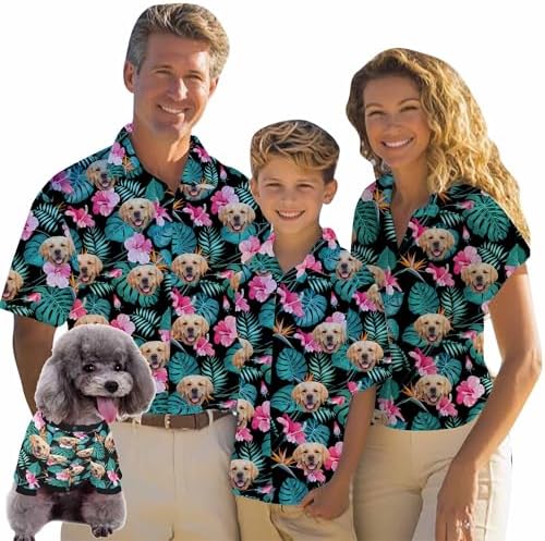 Custom Hawaiian Shirt with Face for Men Women Pet Son Daughter…