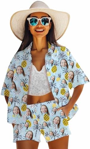 Custom Hawaiian Shirt with Face for Women Men Personalized Funny Photo (Design 01)